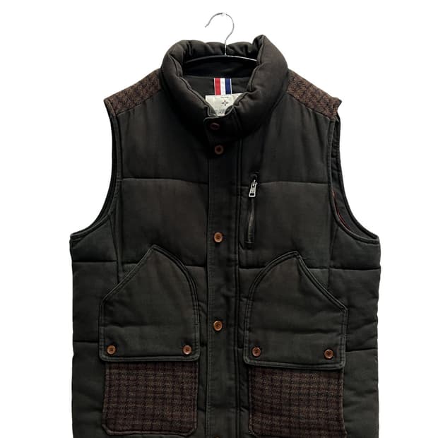 마인드브리지 울 조끼패딩 베스트 카키