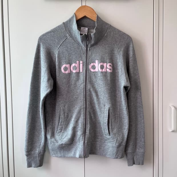 아이다스 져지 그레이 핑크 회색 회핑