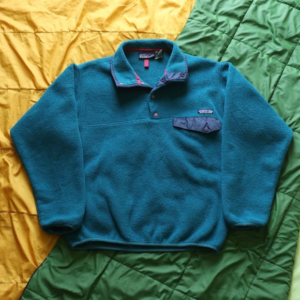파타고니아 90s 빈티지 스냅티 플리스 딥 틸