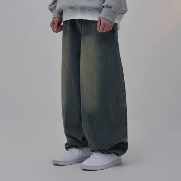 스탠다드에러  진청 벌룬팬츠 M