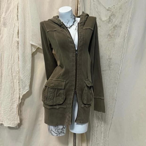 Twoway Pocket Detail Knit Zipup