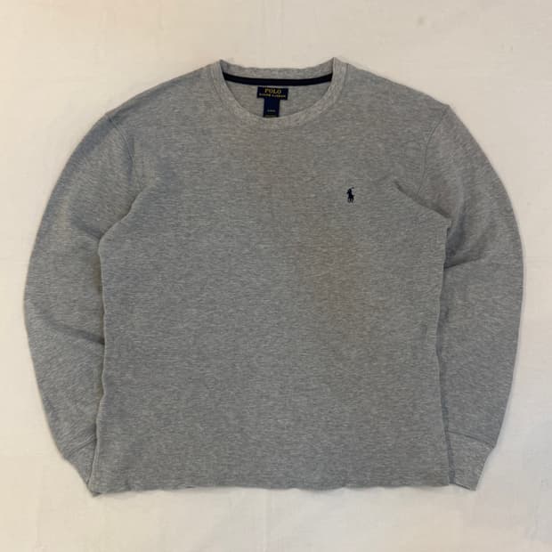 폴로 랄프로렌 와플 써멀 롱슬리브 그레이