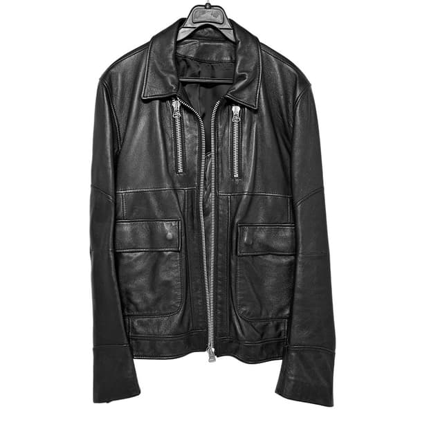 램스킨 싱글 레더 자켓