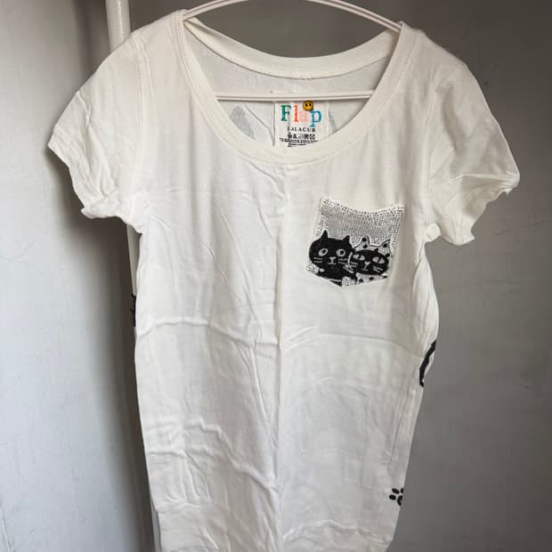 고양이 비즈 파츠 반팔티