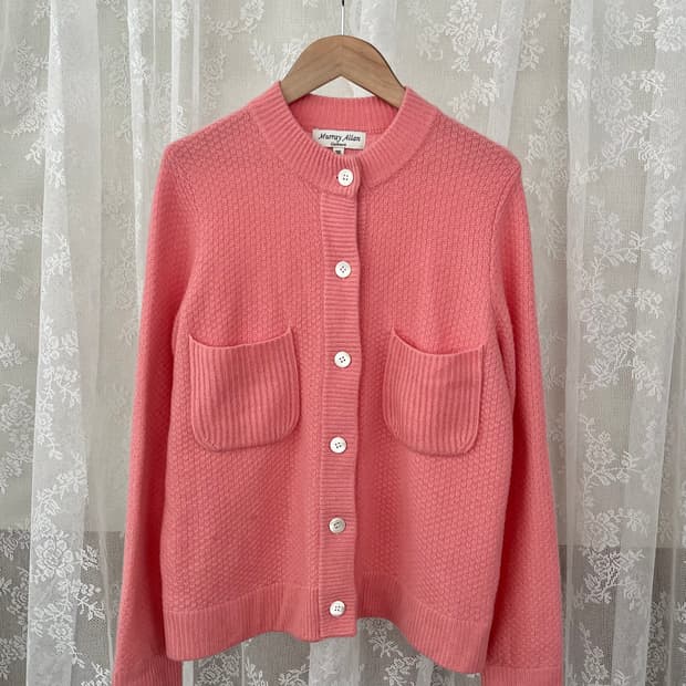 36) 머레이알란 Murray Allan 캐시미어 가디건 핑크