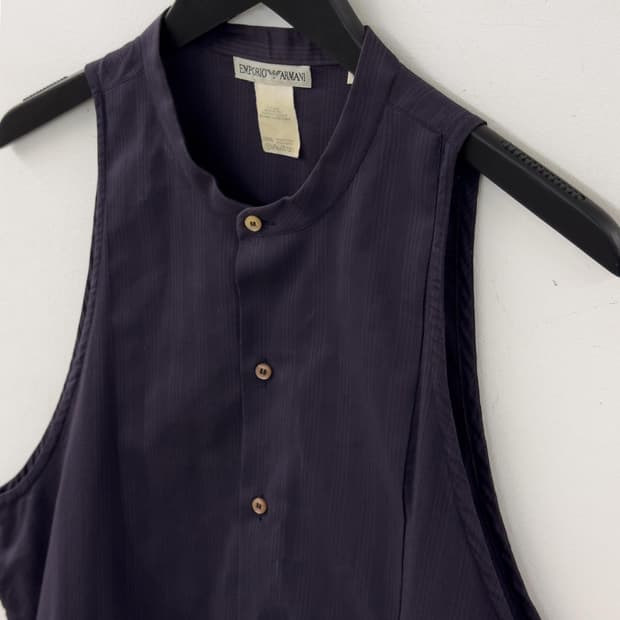 90s 엠포리오 아르마니 슬리브리스 셔츠
