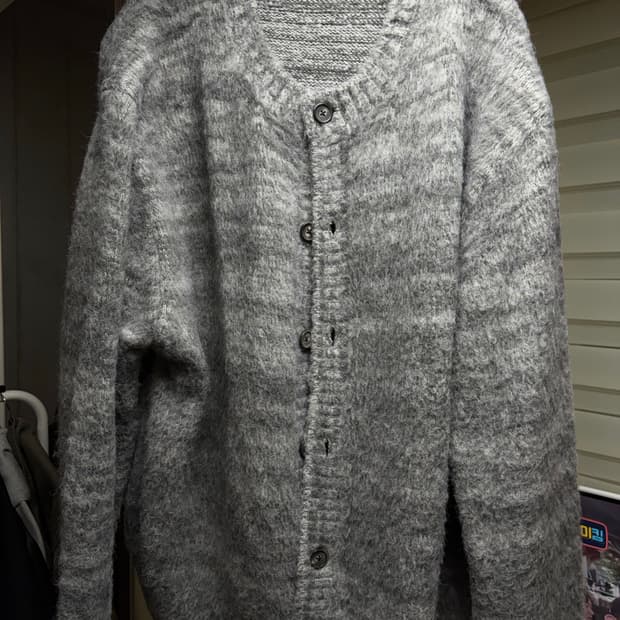 벨리에 브러쉬드 탐 가디건 105 그레이