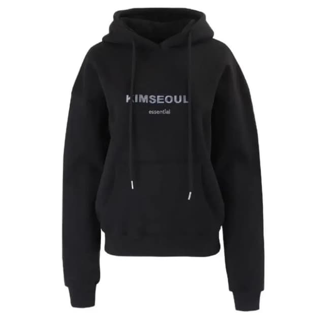 킴서울 로고 후드티 블랙 새상품
