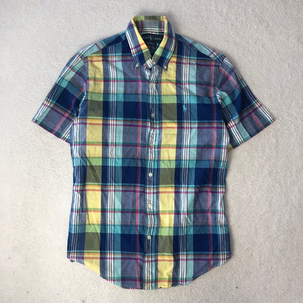 폴로랄프로렌 체크 반팔셔츠