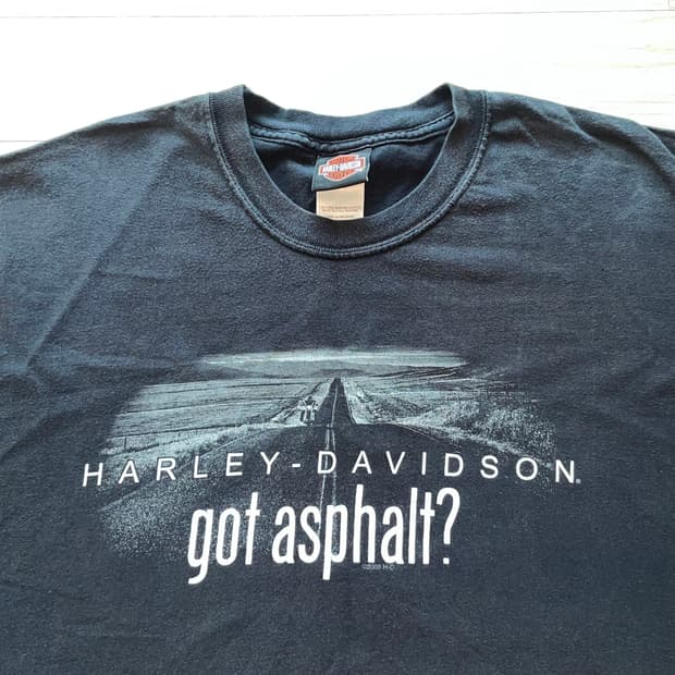 harley davidson got asphalt 빈티지 할리 티셔츠