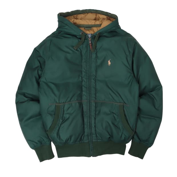 폴로 랄프로렌 그린 다운 후디드 점퍼 자켓