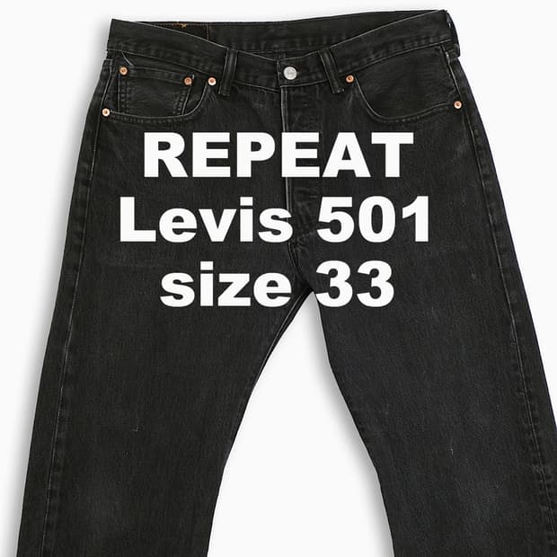 빈티지 리바이스 501 흑청 33 인치 LV50134585