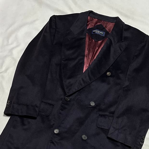 100 입생로랑 뿌르옴므 캐시미어 100% 롱 코트