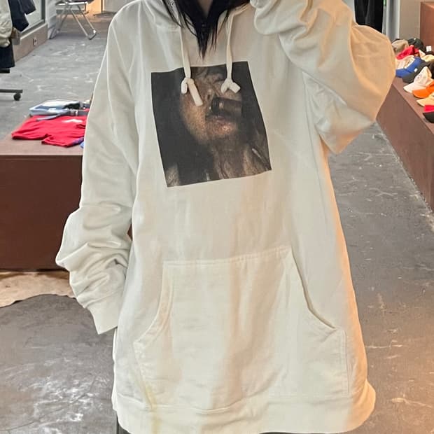 안티소셜소셜클럽 17AW JAV 화이트 후드티 H2608