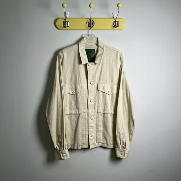 BACK NUMBER 백 넘버 린넨 퍼티그 자켓 L