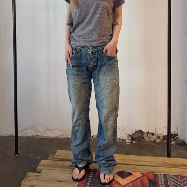 Levi’s 901 빈티지 데님 팬츠 헤비 페이딩 워시