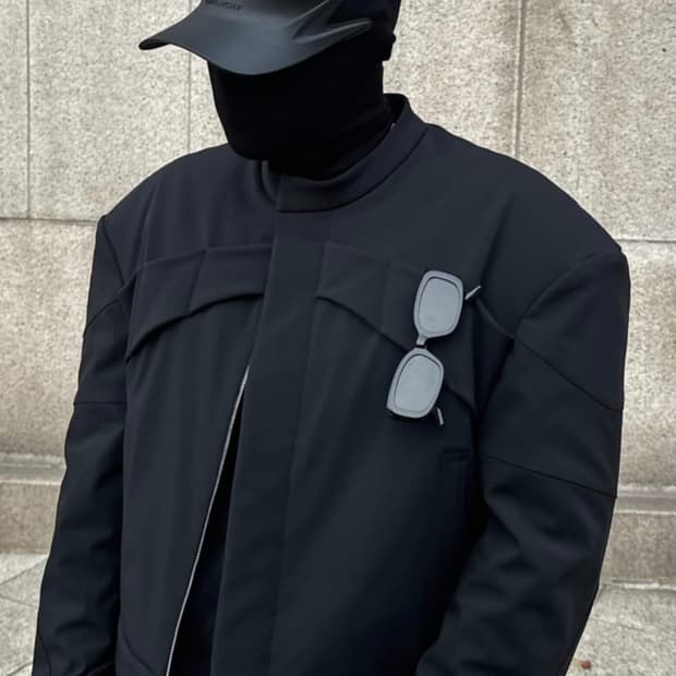 논노드 패디드 크롭 라이더 자켓 fw