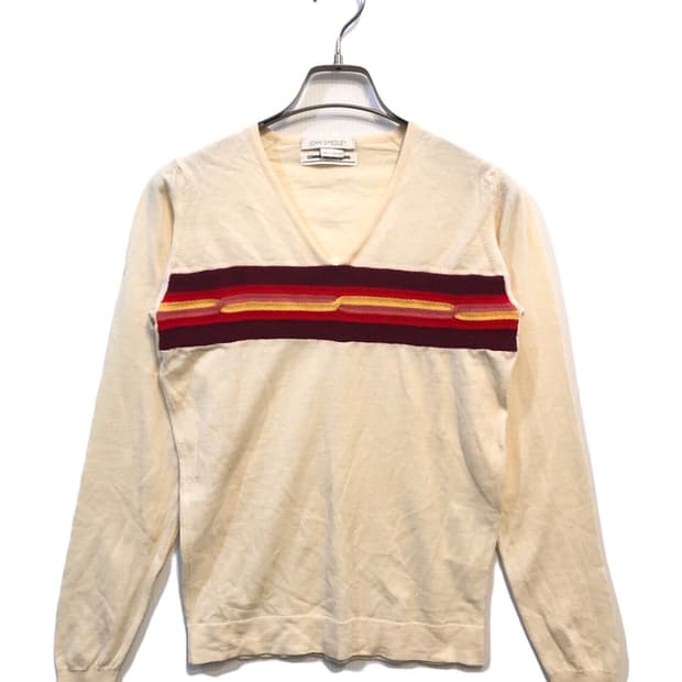 꼼데가르송 x 존 스메들리 파인 메리노 울 브이넥