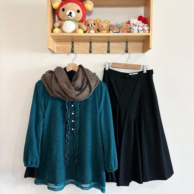 jpn 키치 괴짜 하구미 스즈코 아오이유우 모리걸 레이어드 코디세트