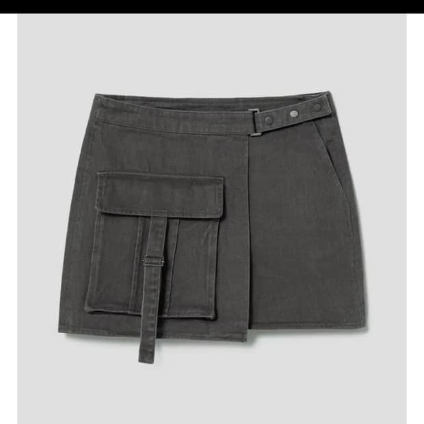 에잇세컨즈 아웃포켓 유틸리티 스커트 애쉬 s