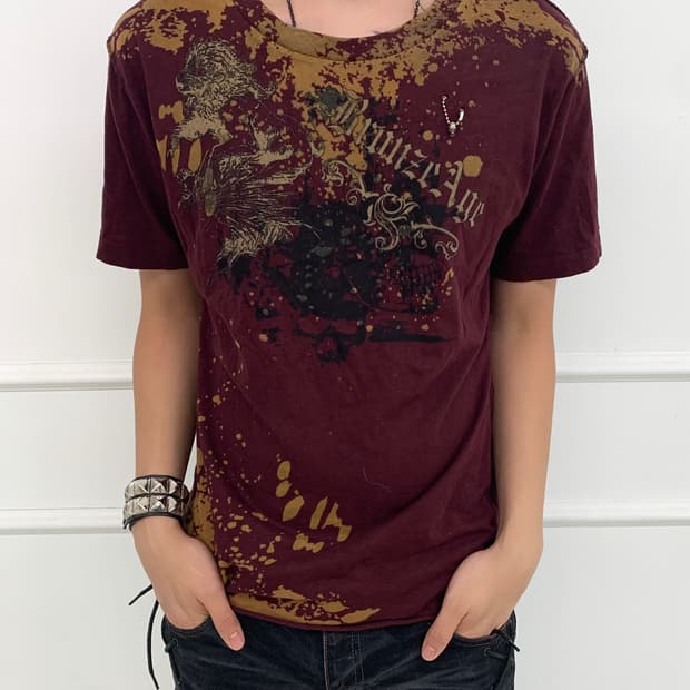 Bronze Age skull chain detail t-shirt  P