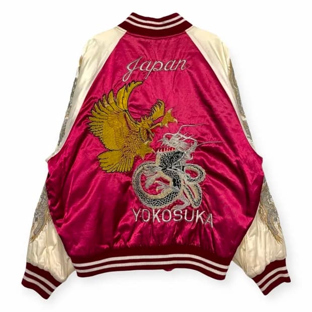 VTG 자수 스카쟌 버건디