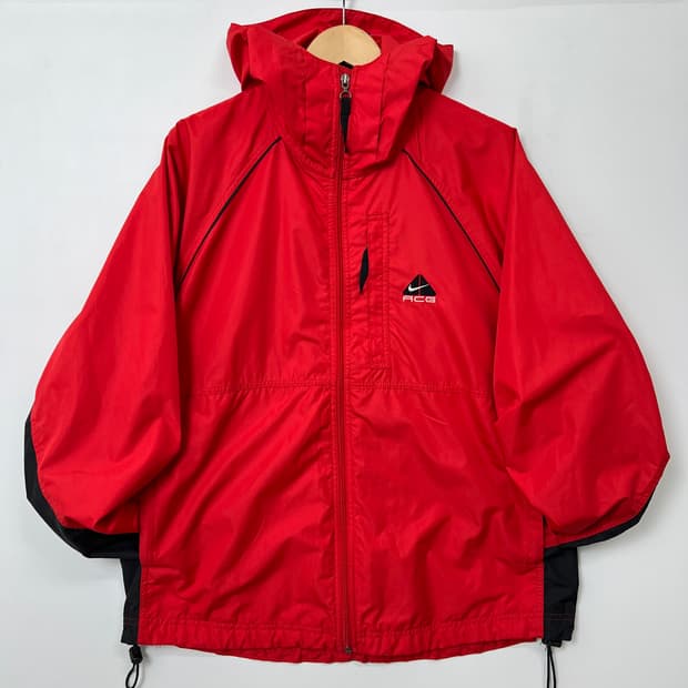 00s NIKE 나이키 ACG 레드블랙 후드 바람막이