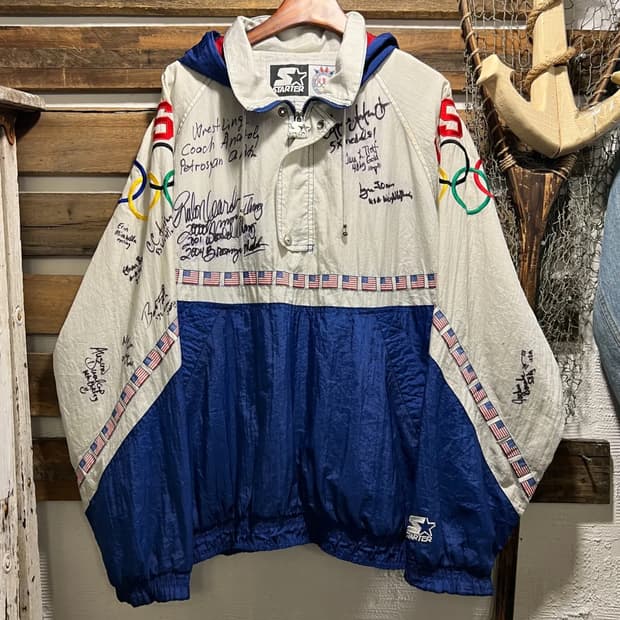[L]90's STARTER USA 올림픽 선수단 사인 트랙자켓