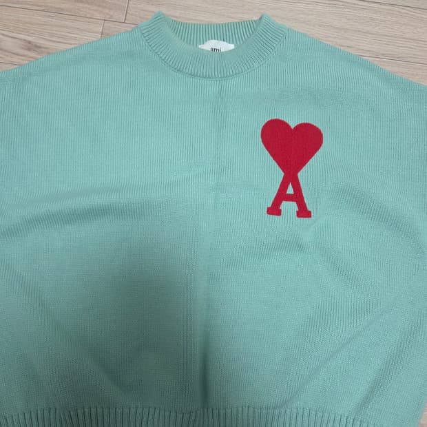 아미 빅 하트로고 민트 라지L