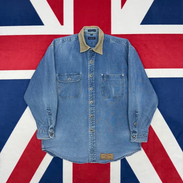 GANT 데님 워크셔츠 M 실측 L 