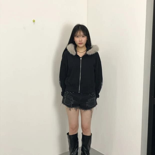 RAD FOUR REAL Fur Hood Zip Hoodie