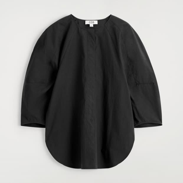 코스 스컬프처럴 피마 코튼 포플린 블라우스