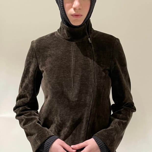 peinture페인츄얼shearing asymmetrical jacket