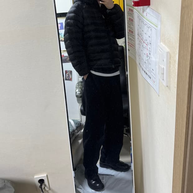 [블랙 L]수아레 경량패딩 라이트 시어쉘 패딩 점퍼