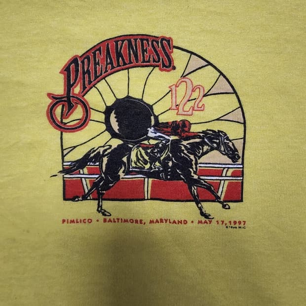 90s Fruit of the Loom BEST Preakness 티셔츠