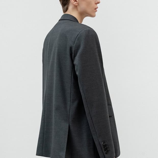 (새제품) 인사일런스 오버사이즈 울 블레이저 / 다크그레이 / L