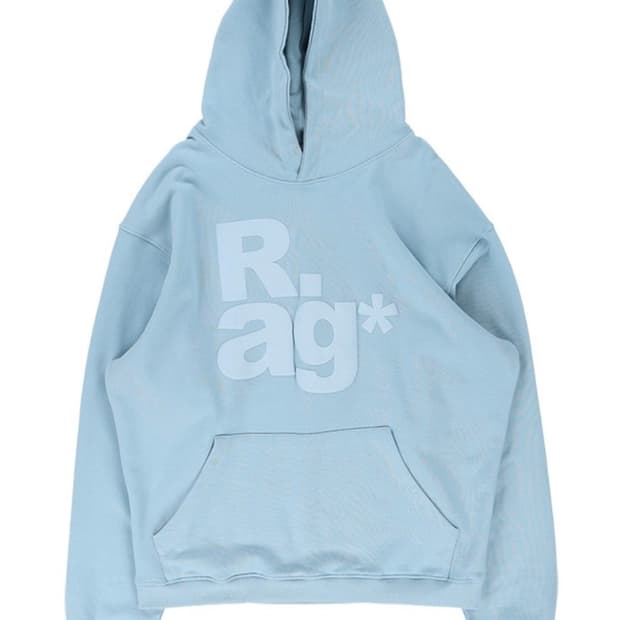 더콜디스트모먼트 TCM rag hoodie - sky blue