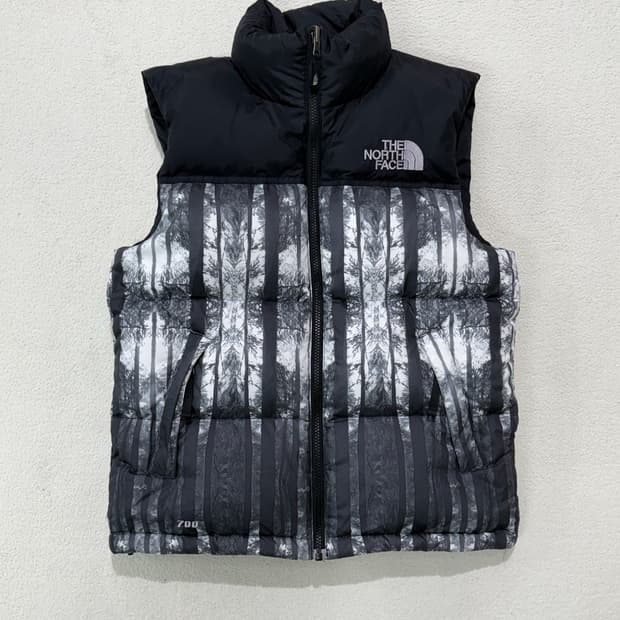 노스페이스 700 눕시 조끼 패딩 한정판 포레스트 90 사이즈