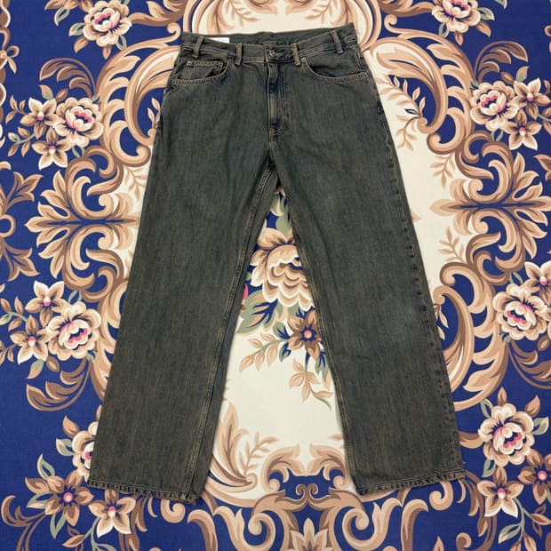 (31)자라ZARA 녹워싱 와이드 데님팬츠