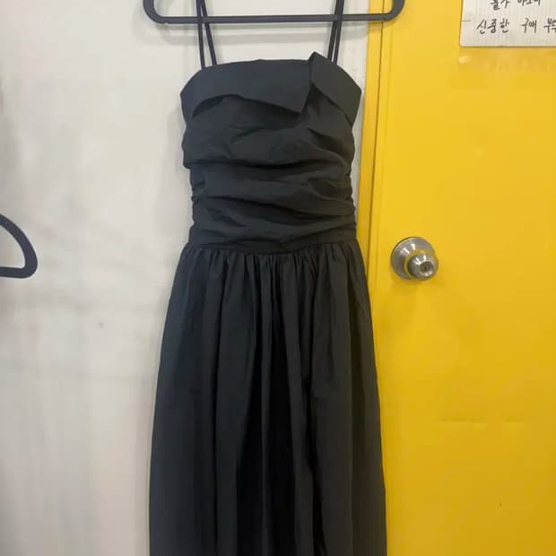 vtg 블랙 드레이프 롱 원피스