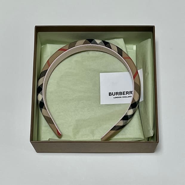 새상품 | 버버리 체크 헤어밴드