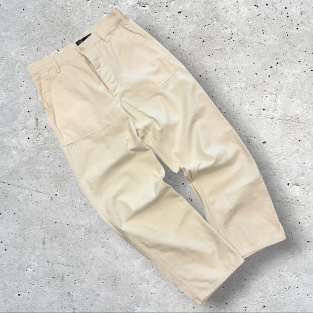 [6] 폴로 랄프로렌 신형 큐알 화이트 코튼 면바지 팬츠 D399