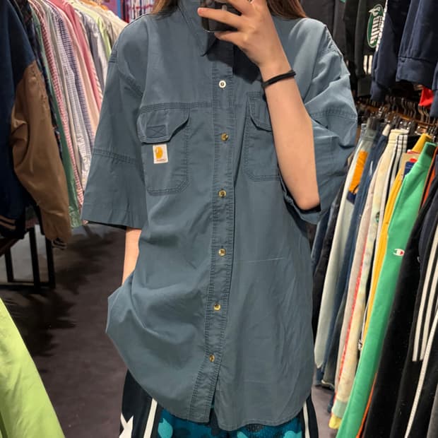 [IM]  Carhartt 칼하트 반팔 셔츠 청록