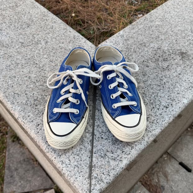 Converse 컨버스 척 70 로우 빈티지 캔버스 러쉬 블루