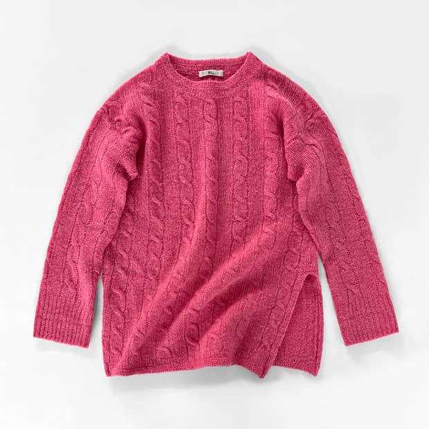 45rpm 울 케이블 니트 스웨터