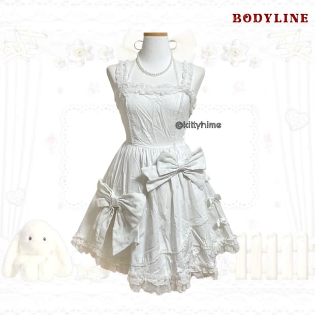 BODY LINE 바디라인 빅리본 히메 로리타 드레스 히메갸루 갸루 