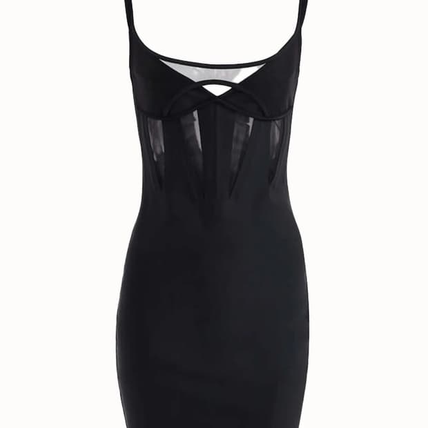 MUGLER X H&M Black Corset  Mini Dress