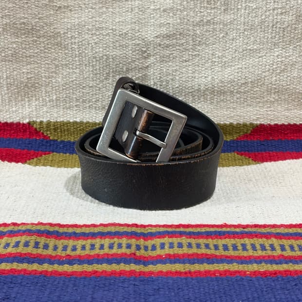 이태리 블랙 차심 볼드 개리슨 벨트