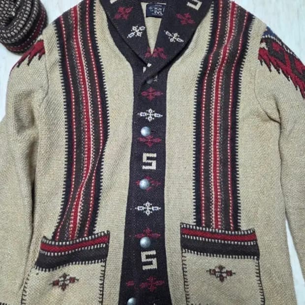 더블알엘 웨스턴 렌치 숄가디건 M