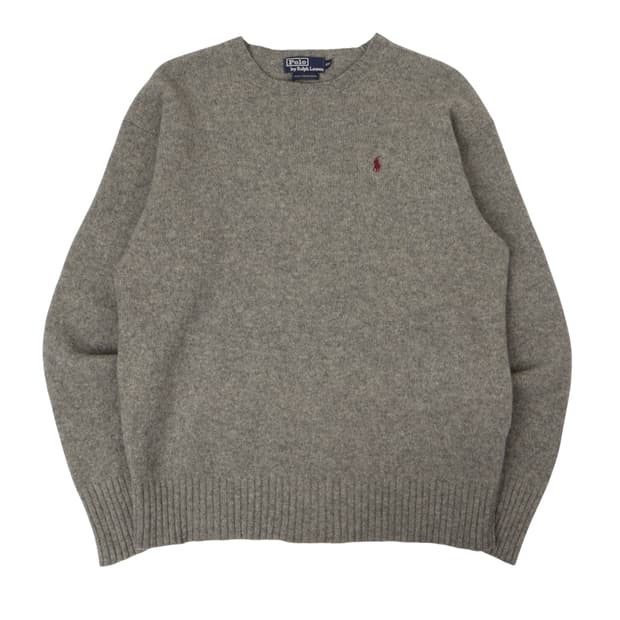 폴로 랄프로렌 그레이 램스울 니트 스웨터